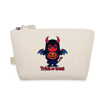 Trick or Treat – Cute Devil - Organic Pouch - nature - Front