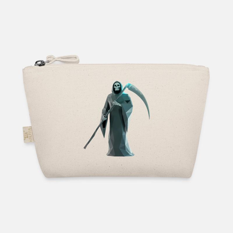 Death Reaper - Cooles Low-Poly-Logo Bio-Täschchen