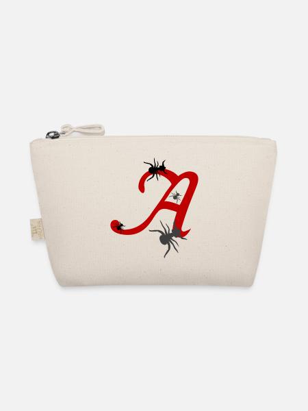 Buchstabe A Initiale - Bio-Täschchen - Natur - Vorne