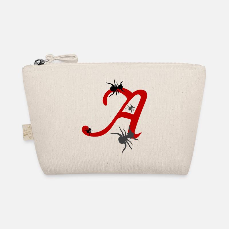 Letter A Initial Organic Pouch