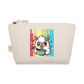 Rainbow Ramen Llama - Organic Pouch - nature - Front
