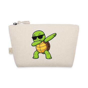 Dab Turtle with sunglasses - Organic Pouch - nature - Front