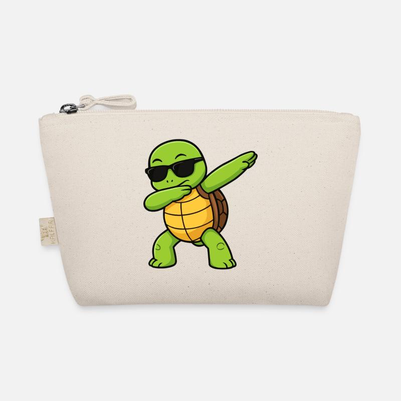 Dab Turtle with sunglasses Organic Pouch