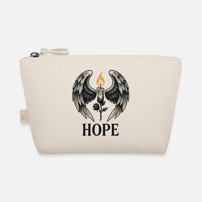 Hope Candle with Angel Wings - Bio-Täschchen - Natur