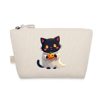 Chat d’Halloween avec citrouille d’Halloween - Trousse biologique - nature - Devant