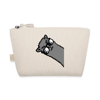 Llama Alpaca Head Sunglasses Cool Gray Funny Cute - Organic Pouch - nature - Front