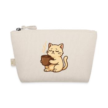 Chat café Somnolent et Tasse de Café - Trousse biologique - nature - Devant