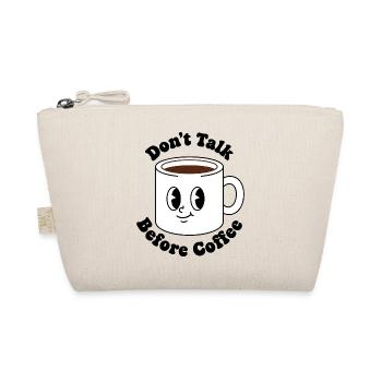 Kawaii Coffee Mug Face - Organic Pouch - nature - Front