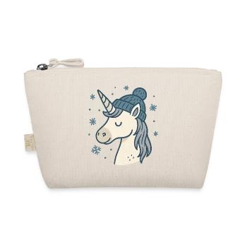 Winter unicorn with hat - Organic Pouch - nature - Front