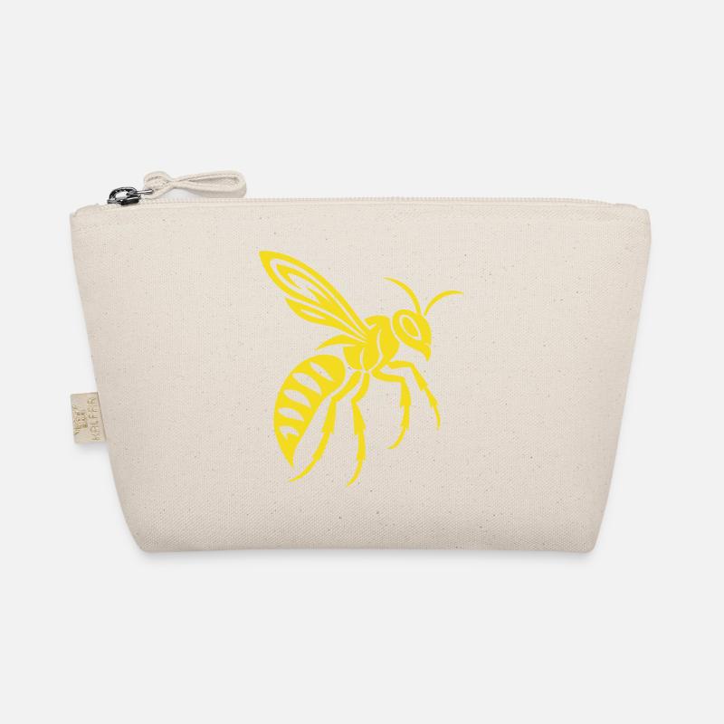 Silhouette de guêpe jaune sur noir Trousse biologique