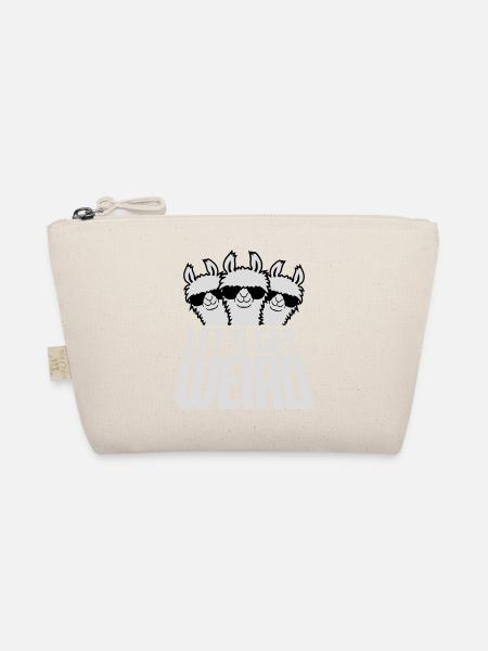 Let's Get Weird 3 Llama Friends Team Sunglasses - Organic Pouch - nature - Front