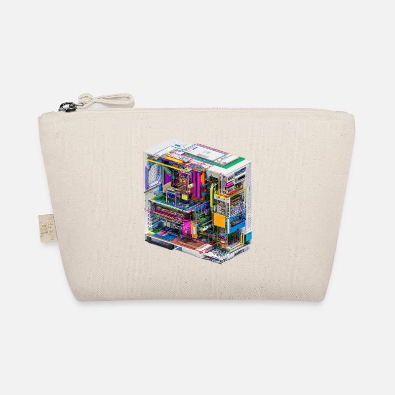 Buntes Innenleben eines Computers Bio-Täschchen