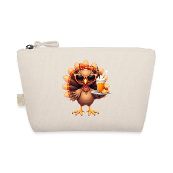 Thanksgiving Turkey with Sunglasses - Organic Pouch - nature - Front