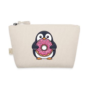 Cute Penguin Donut Dessert Cartoon Sugar - Organic Pouch - nature - Front