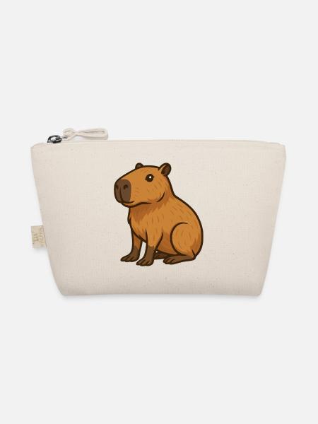 Wombat Capybara Biber - Bio-Täschchen - Natur