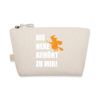 Die Hexe gehört zu mir! Lustiges Hexen Halloween - Bio-Täschchen - Natur - Vorne
