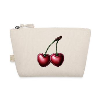 Cerises rouges en forme de cœur - Trousse biologique - nature - Devant