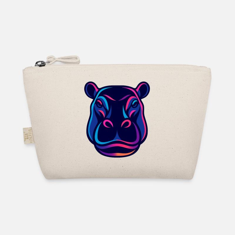 Neon Hippo Kopf Bio-Täschchen