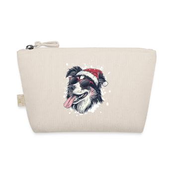 Border Collie Chien Noël Drôle - Trousse biologique - nature - Devant