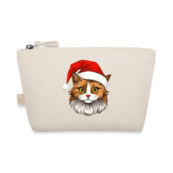 Katze Weihnachten - Bio-Täschchen - Natur - Vorne