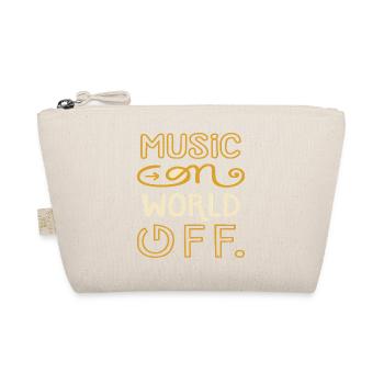 Music on Word Off - Music Fans top Design - Organic Pouch - nature - Front