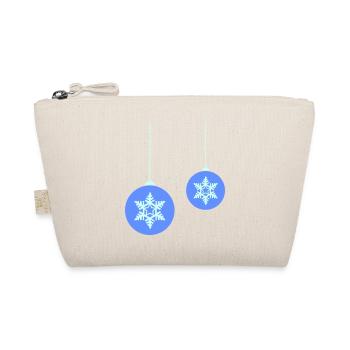 Christmas Ball Snowflakes Blue Ornament - Organic Pouch - nature - Front