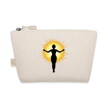 Woman embracing the sun - Organic Pouch - nature - Front