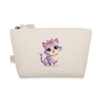 Chaton avec arc - personnalisable - Trousse biologique - nature - Devant