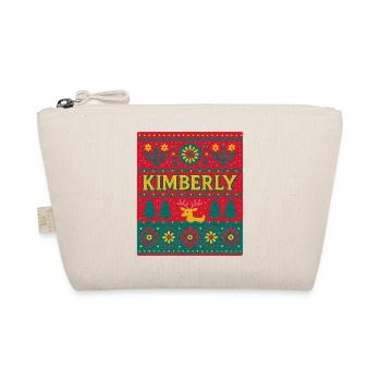 Festive Name Kimberly Ugly Chrismas Style, Xmas  - Organic Pouch - nature - Front