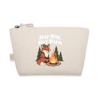 Stay Wild, Stay Warm by the Campfire - Organic Pouch - nature - Front