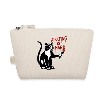Cat paints growing up - Organic Pouch - nature - Front