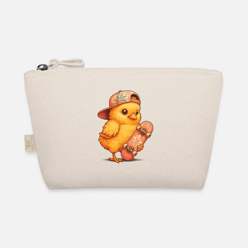 Chick on a skateboard Organic Pouch