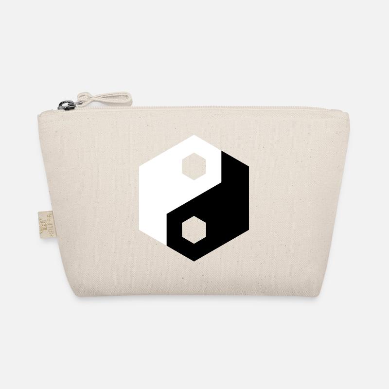 Hex Cutout Yin Yang Organic Pouch