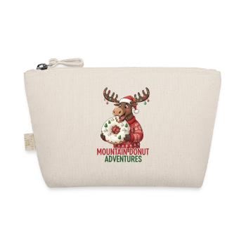 Weihnachten - lustiger Elch - Winter Donut - Bio-Täschchen - Natur - Vorne