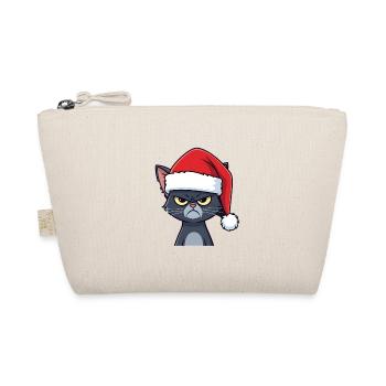 Annoyed Santa Cat Xmas Mood - Organic Pouch - nature - Front