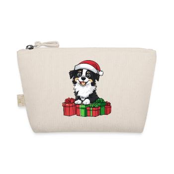 Border Collie Hund Weihnachten Geschenke - Bio-Täschchen - Natur - Vorne