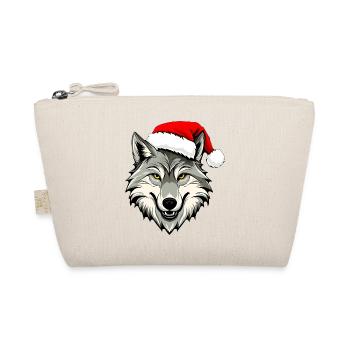 Christmas Wolf - Organic Pouch - nature - Front