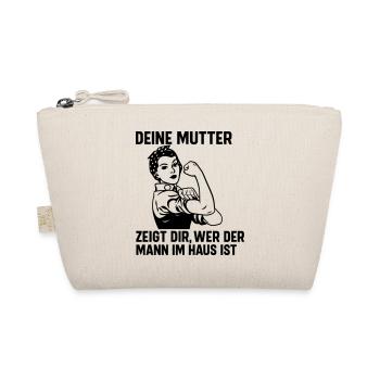Mann im Haus deine Mutter - Bio-Täschchen - Natur - Vorne