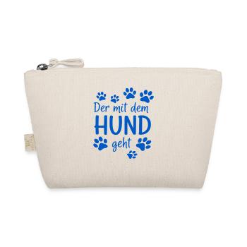 Der mit dem Hund geht Motiv Gassi gehen - Bio-Täschchen - Natur - Vorne