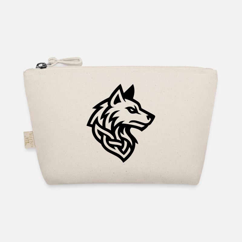 Wolf Kopf Wikinger Bio-Täschchen