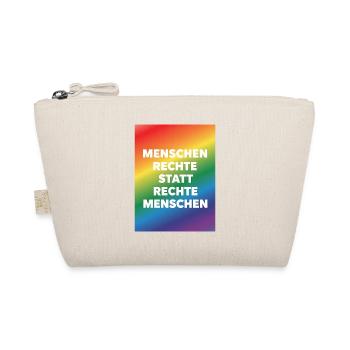 Menschenrechte statt Hass und Hetze - Bio-Täschchen - Natur - Vorne