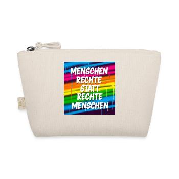 Menschenrechte statt rechte Menschen Street Art - Bio-Täschchen - Natur - Vorne