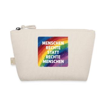 Buntes Menschenrechte statt rechte Menschen - Bio-Täschchen - Natur - Vorne