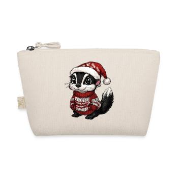 Stinktier Weihnachten Xmas - Bio-Täschchen - Natur - Vorne