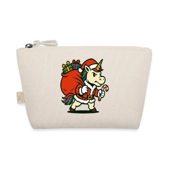 Licorne du Père Noël Fort avec Sac Cadeau - Trousse biologique - nature - Devant