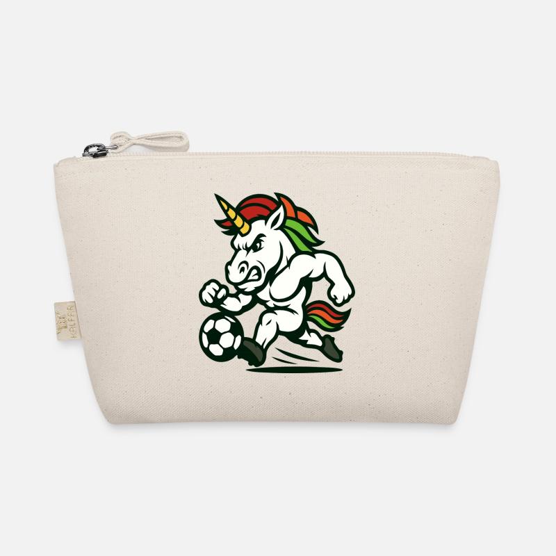 Unicorn Soccer Maskottchen stürmt nach vorne Bio-Täschchen