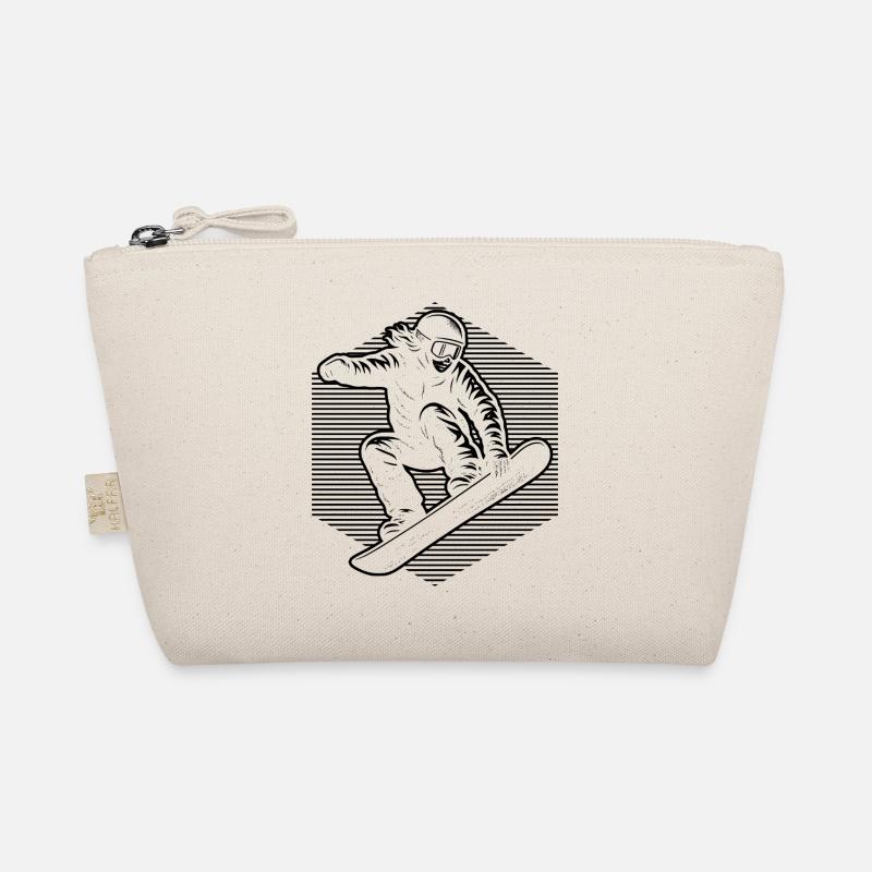 Snowboarder Design - Bio-Täschchen - Natur