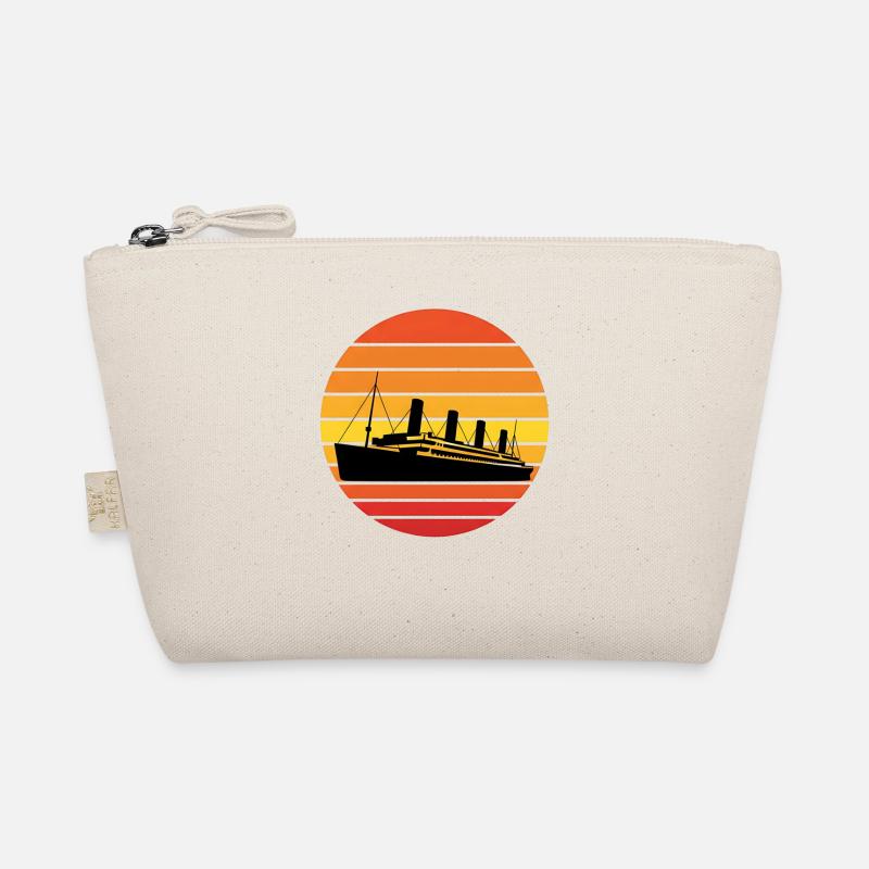 Vintage Titanic Ozeandampfer Sunset Graphic - Bio-Täschchen - Natur