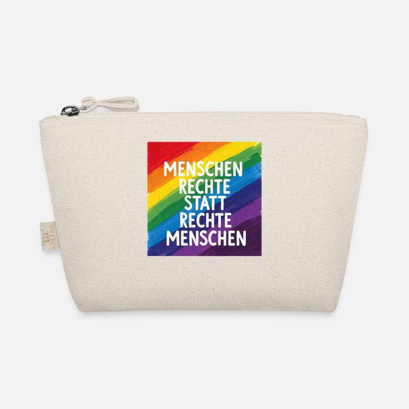 Human rights instead of right-wing people rainbow Organic Pouch