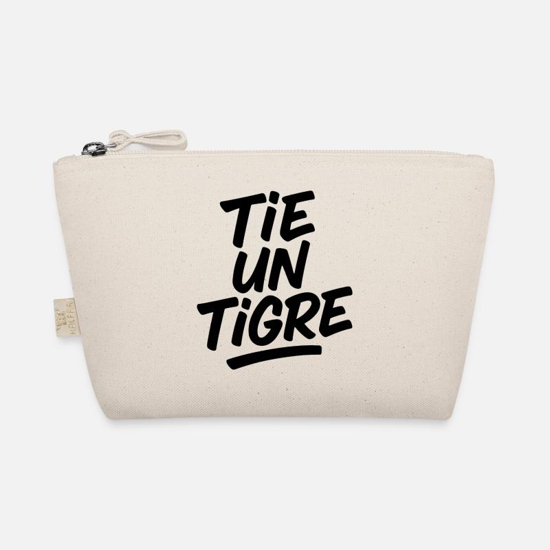 Tigre Typo Noir Unique tie un tigre marseille - Bio-Täschchen - Natur